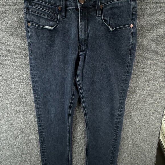 BARBELL Apparel Jeans Size 30R Blue Dark Wash Denim Stretch Slim ACTL 28X27 - Picture 1 of 16